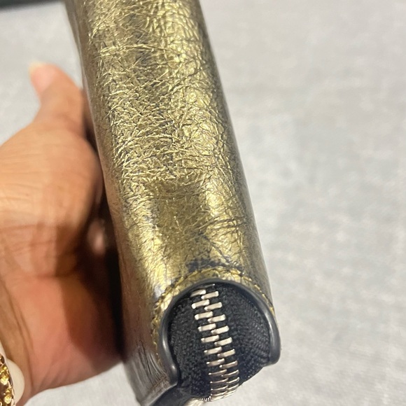 All saints metallic leather long wallet/wristlet - Picture 9 of 16